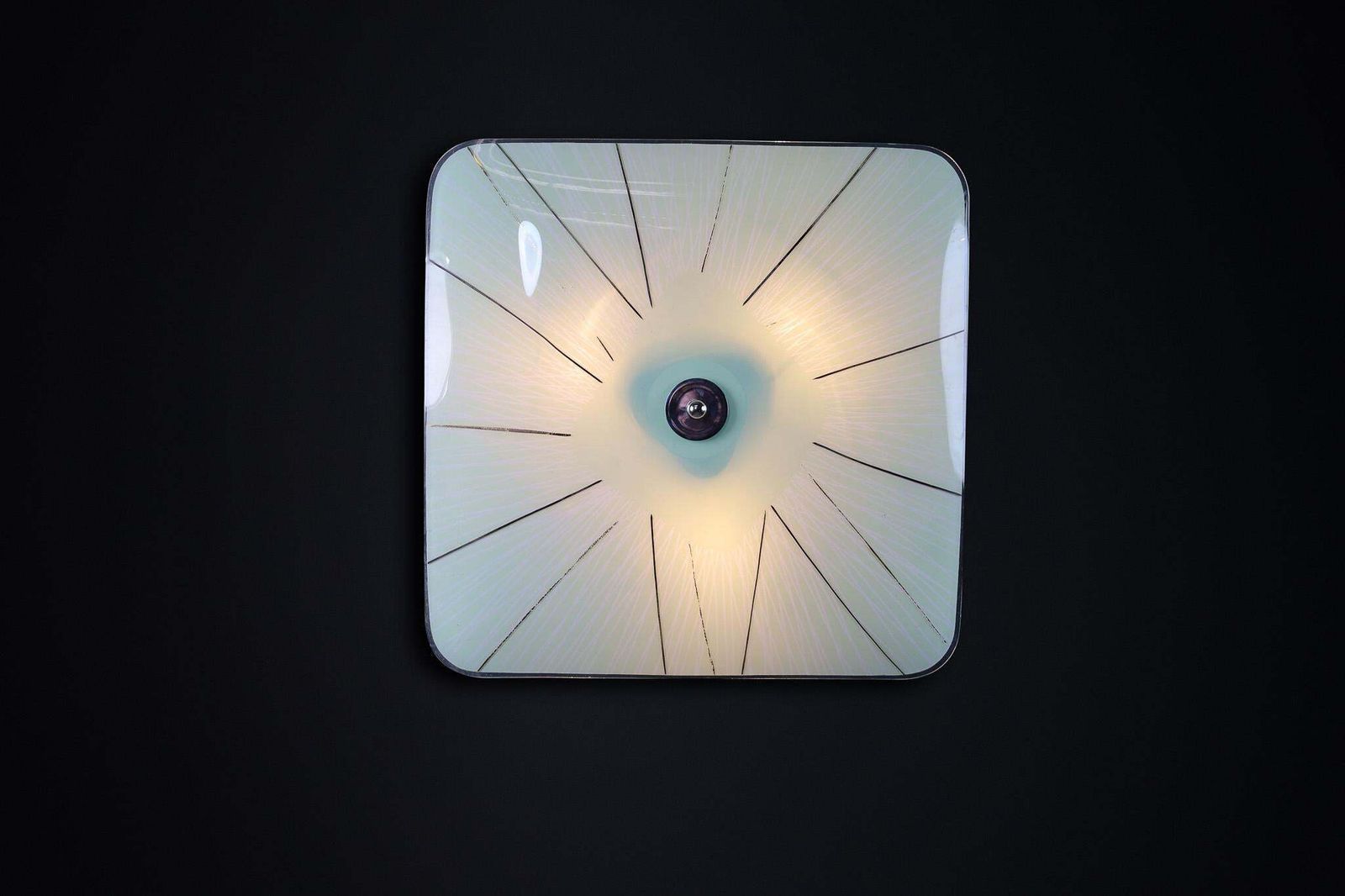 Mid Century Glass Hanging Pendant Or Wall Light Brussels World Expo 1958 (No31) photo 914.0