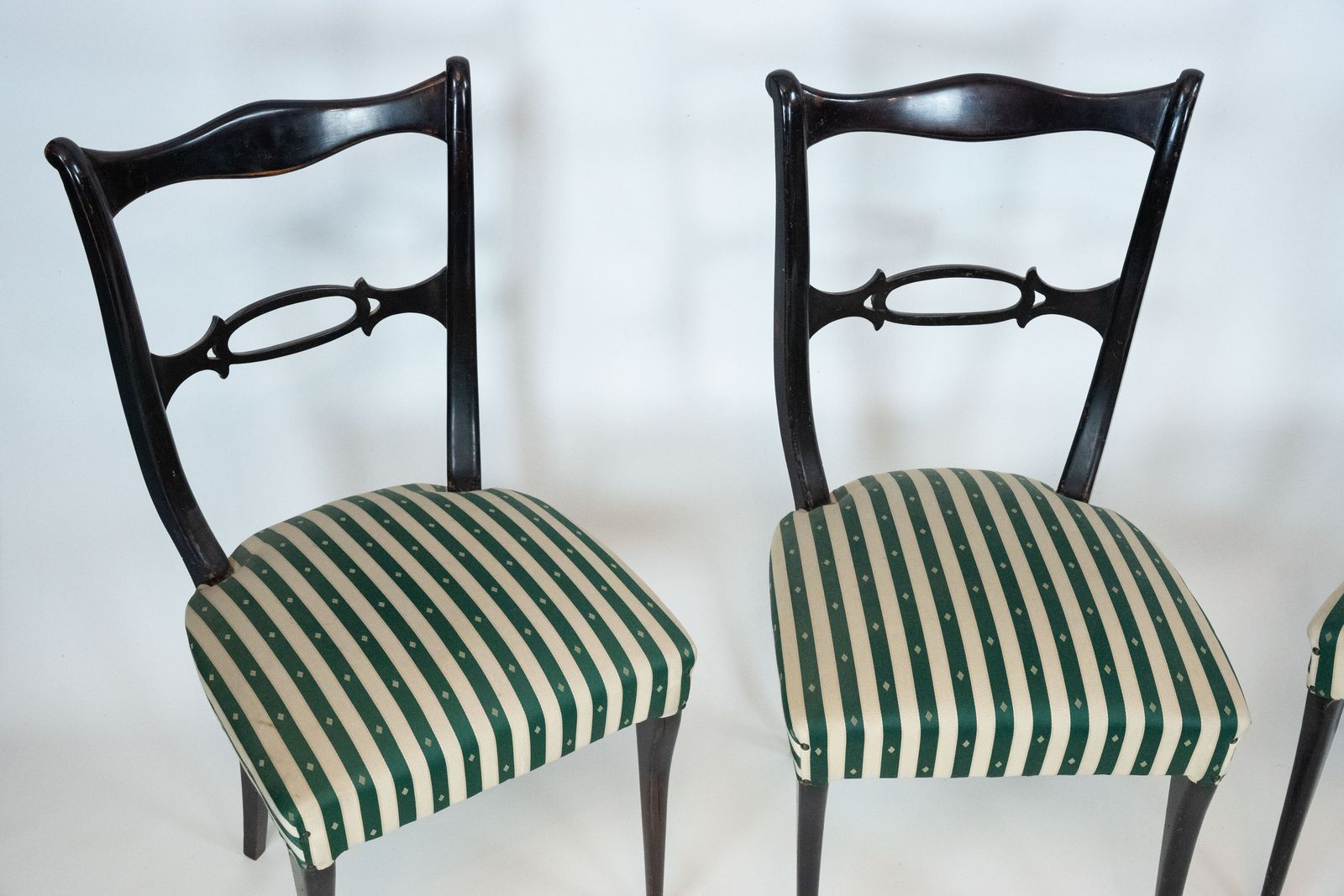 Mid Century Set Of Six Dining Chairs Attributed To Paolo Buffa. Italy 1950s photo vintage