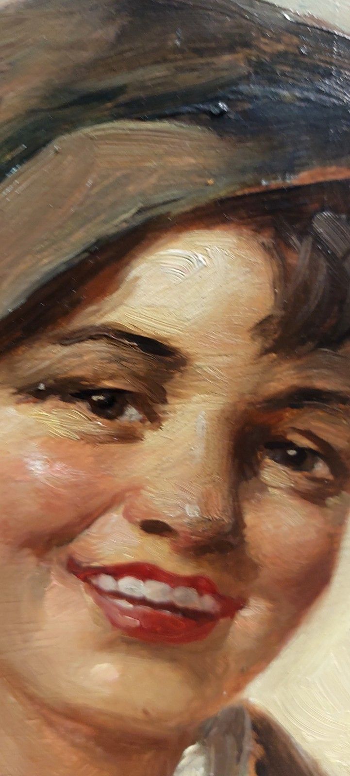 Oil Painting On Wood Portrait Scugnizzo Athos Renzo Brioschi (1910 2000) photo buy