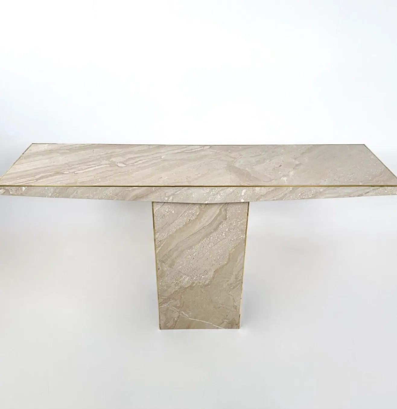 Mid Century Modern Travertine Console photo for sale