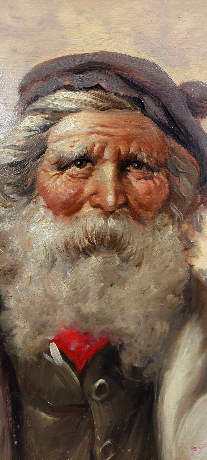 Oil Painting On Wood Portrait Character Athos Renzo Brioschi 1910 2000 photo buy