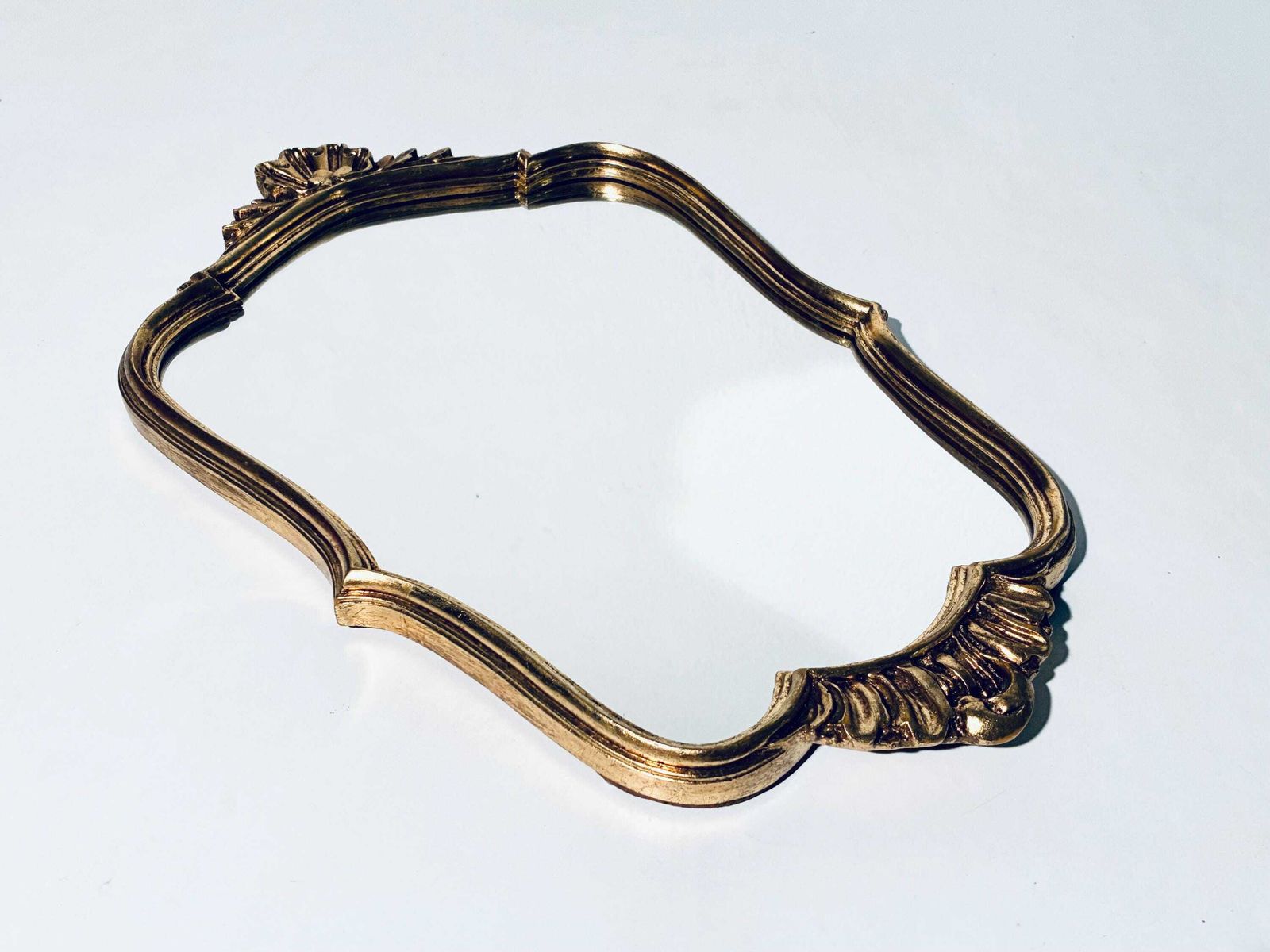 Antique Golden Mirror Violin Shaped Louis XV Style / French Baroque Decor photo for sale