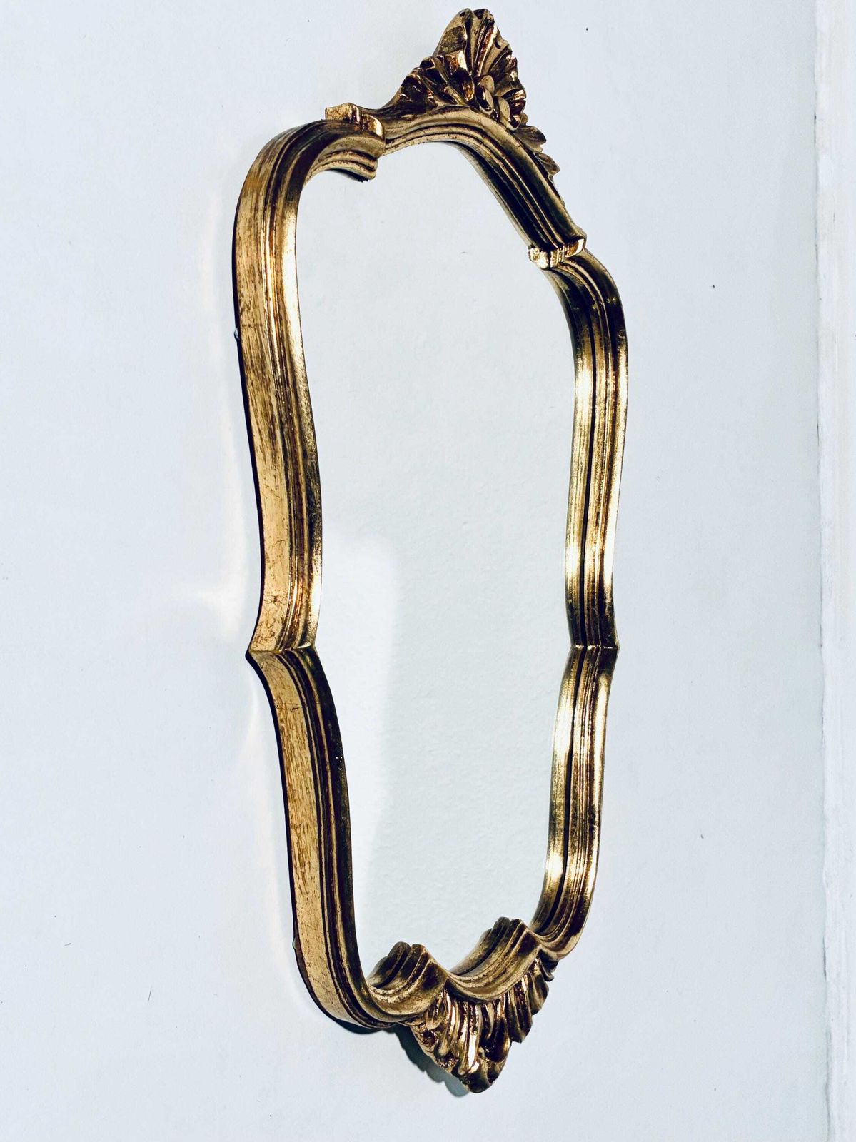 Antique Golden Mirror Violin Shaped Louis XV Style / French Baroque Decor photo Home Decor