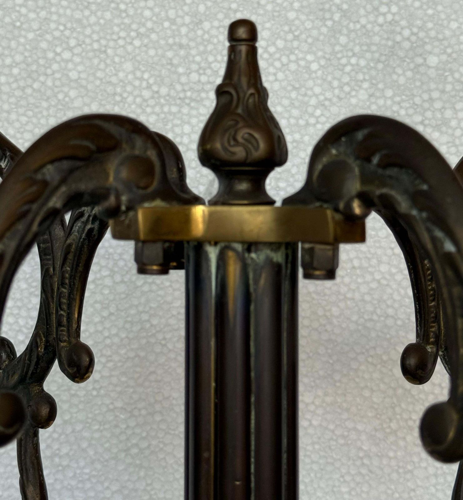 photo furniture Art Nouveau Belle Epoque Bronze And Burnished Brass Hanger, Bronze Griffon Feet