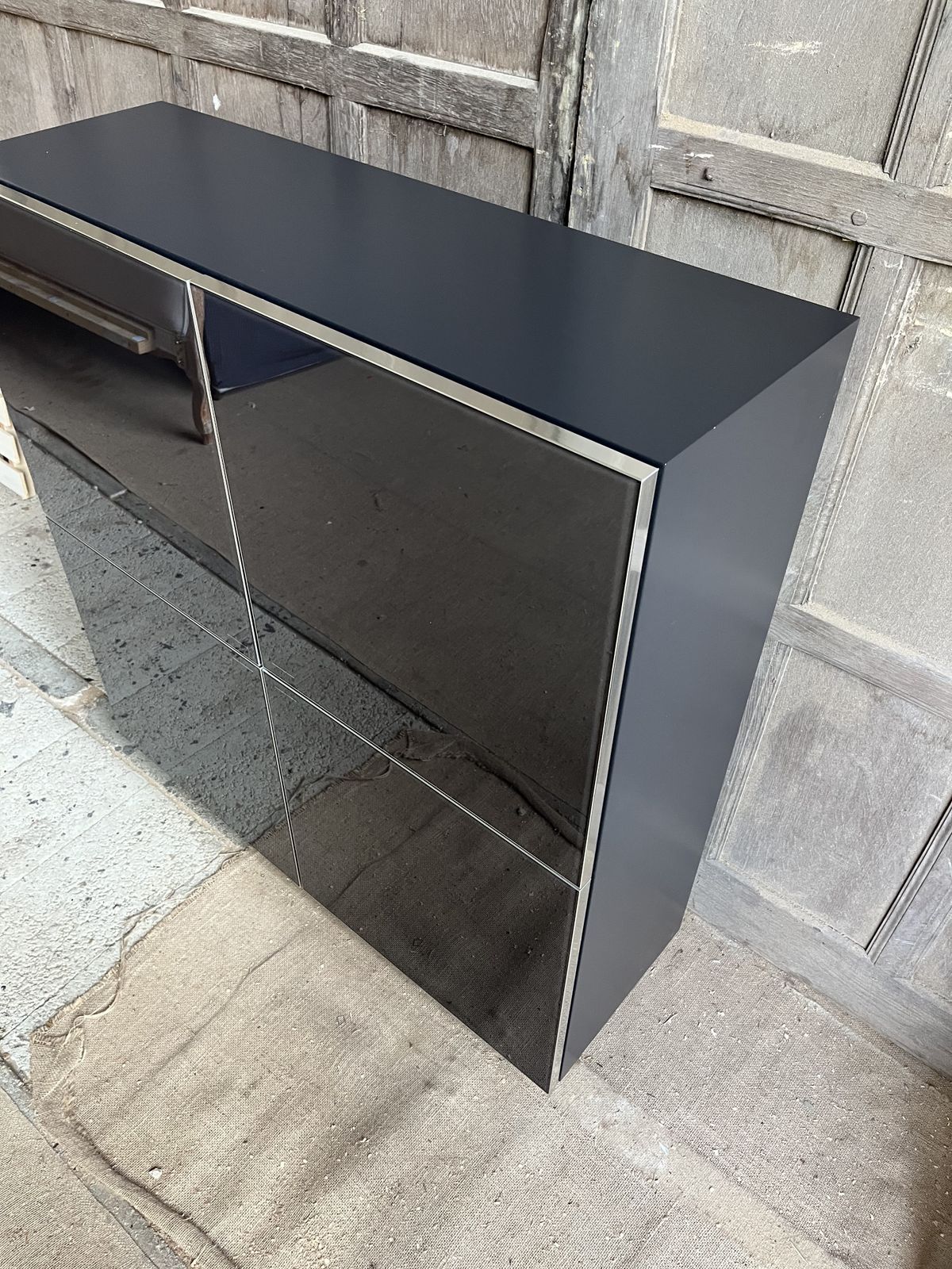 Molteni Square Grey Gloss Cabinet. Rrp £5842. 1 Of 2. photo Furniture