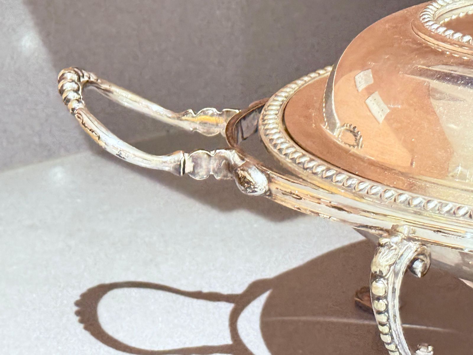 Silver Plated Lidded Serving Dish On Stand, Antique English Neoclassical Luxury photo Home Decor