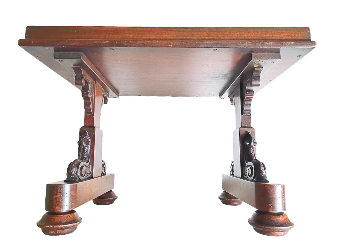 William IV Rosewood Top Trestle Table Circa 1840 photo furniture