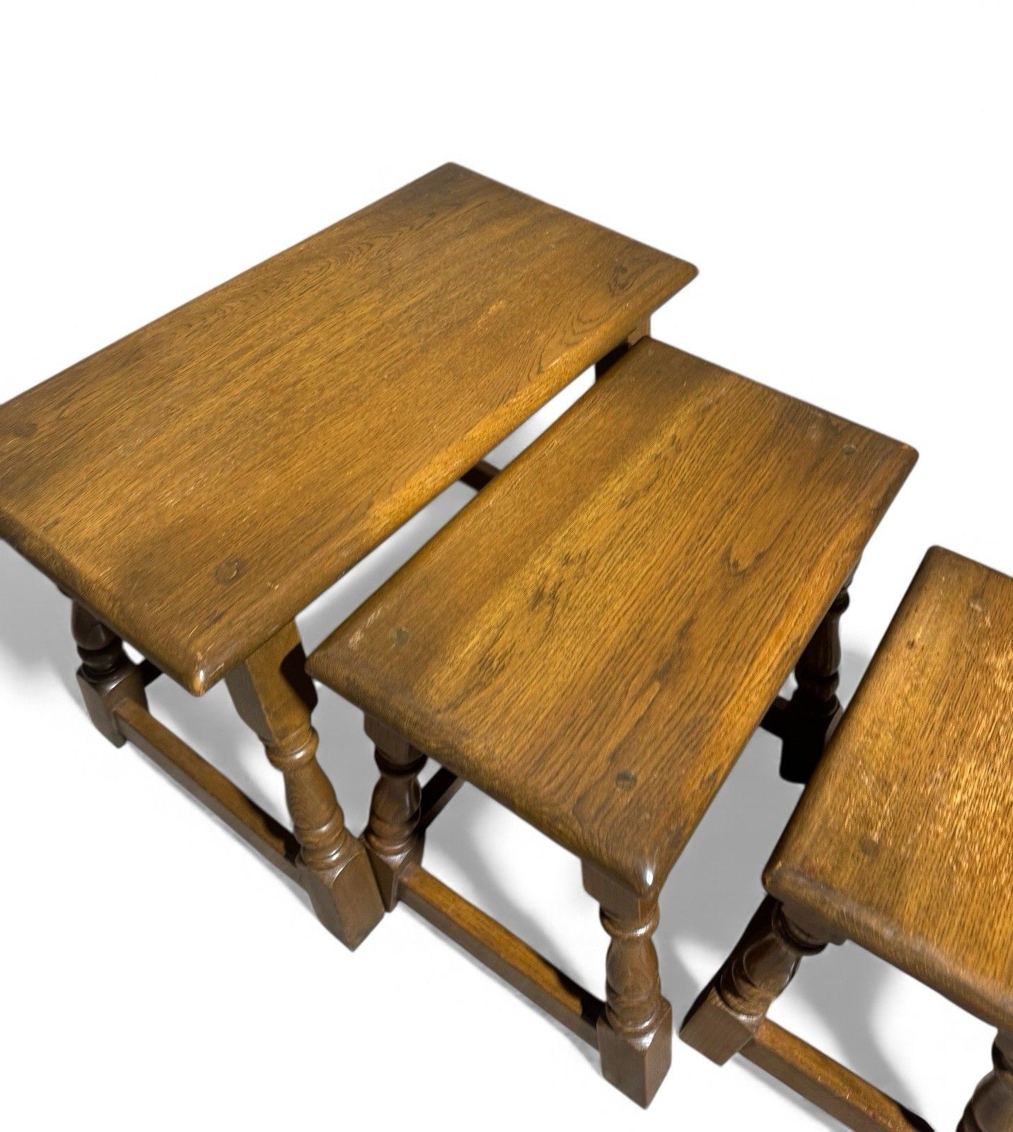 Old Charm Solid Oak Sideboard Nest Of Tables Superior Quality Antique Style photo buy
