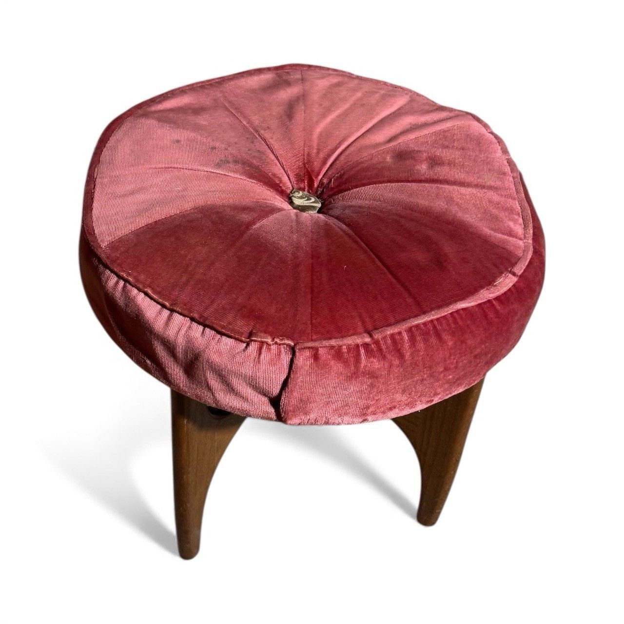 G Plan Fresco Stool Teak And Silk Mid Century Retro C1960s photo Furniture