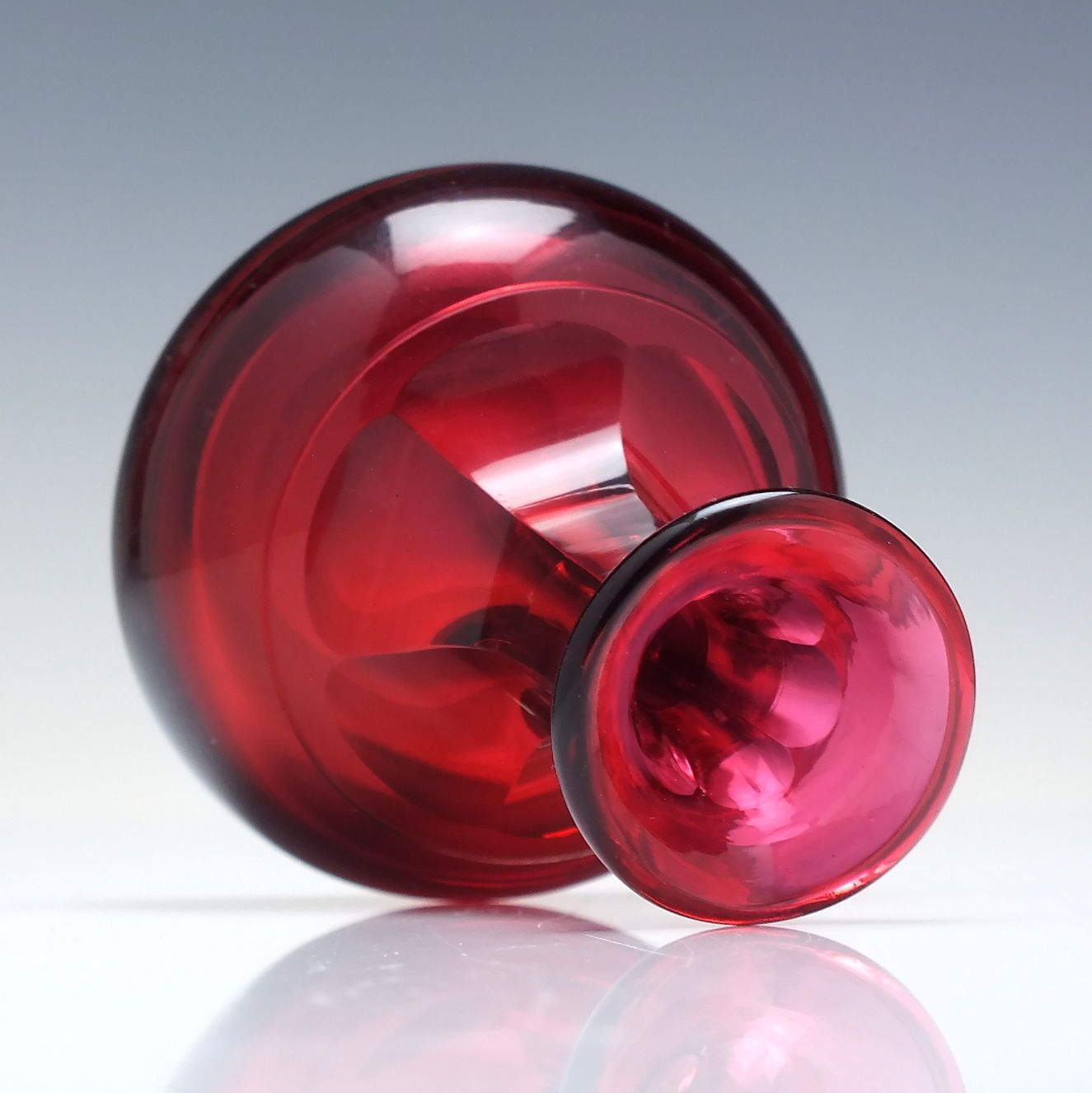 Rare Antique Victorian Cranberry Glass Gill Drinks Measure C1890 photo furniture