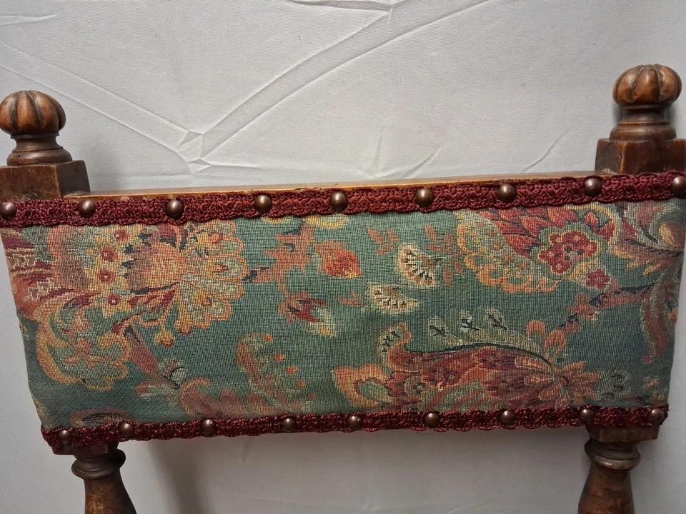 Antique Childs Chair With Floral Upholstery photo 145.0