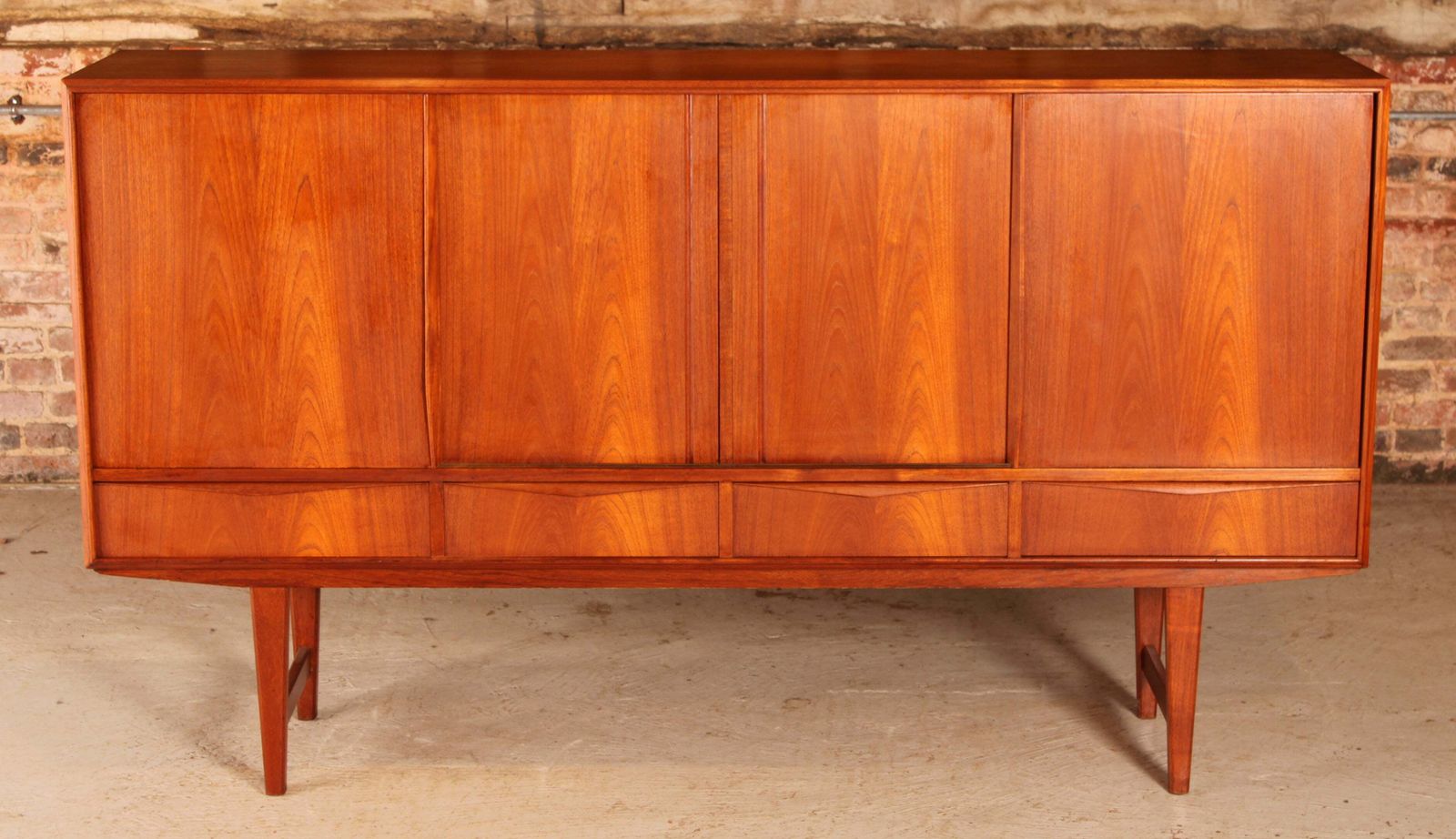 Danish Mid Century Teak Highboard By E.W. Bach, Circa 1960s photo furniture