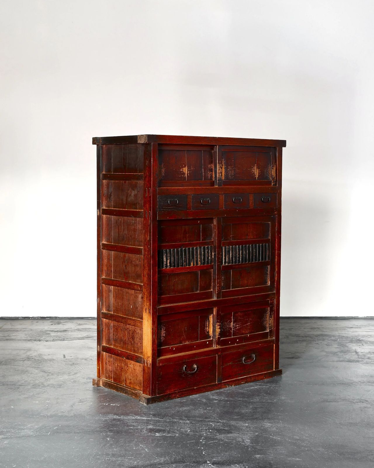 Tall Early Meiji Period Japanese Tansu Cabinet photo Furniture