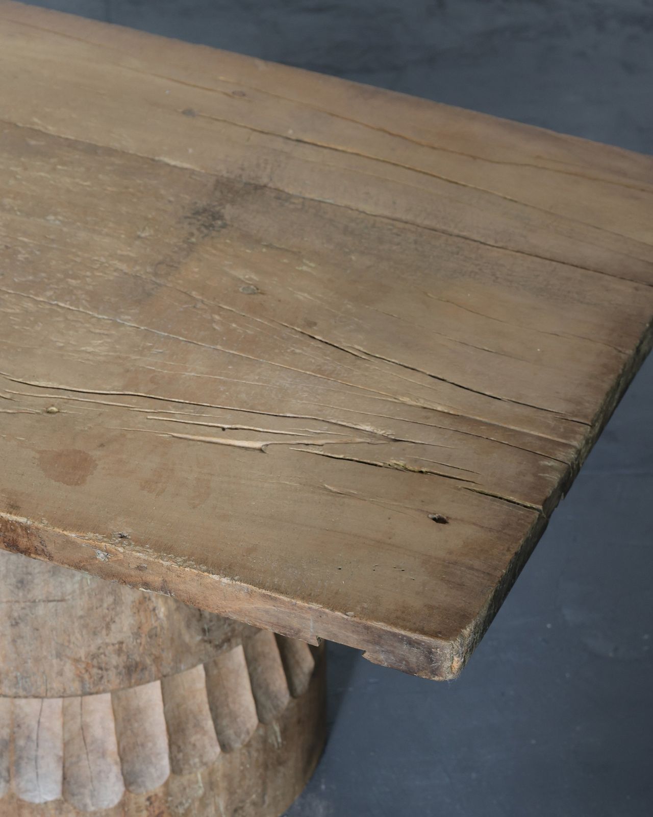 photo furniture Large Dug Out Japanese Cedar Coffee/Sofa Table (3)