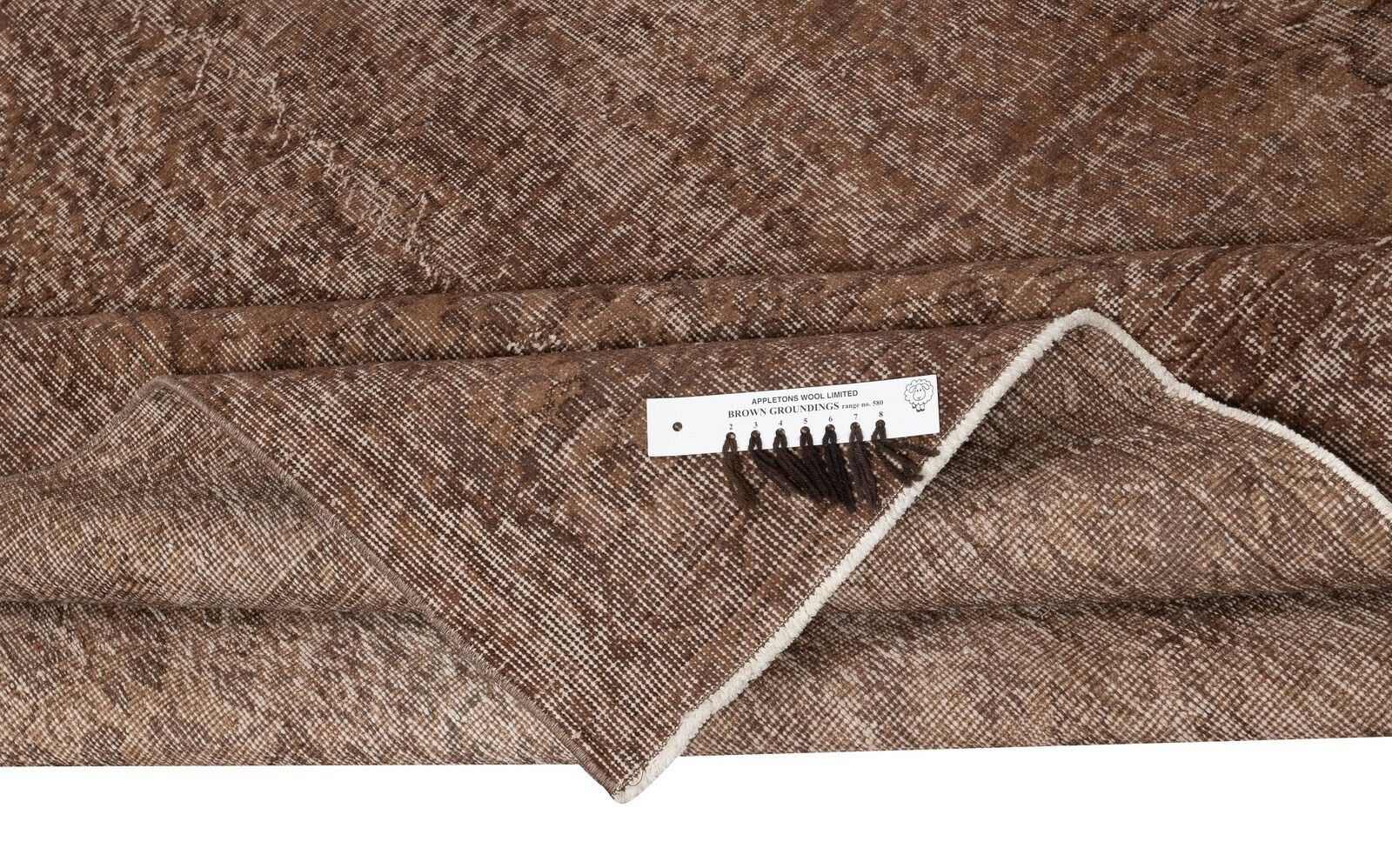 6.5x9.5 Ft Vintage Handmade Turkish Rug Overdyed In Brown For Modern Interiors photo for sale