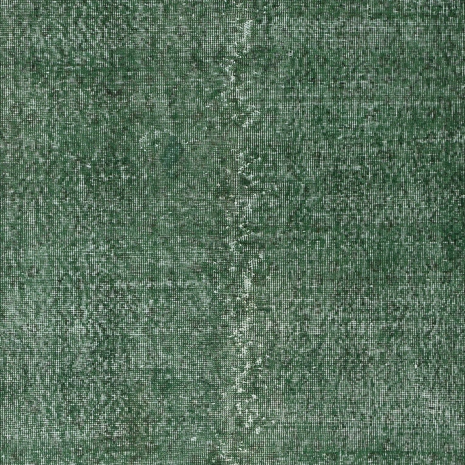 3.8x6.6 Ft Green Overdyed Handmade Rug. Vintage Turkish Area Rug For Living Room photo Textiles