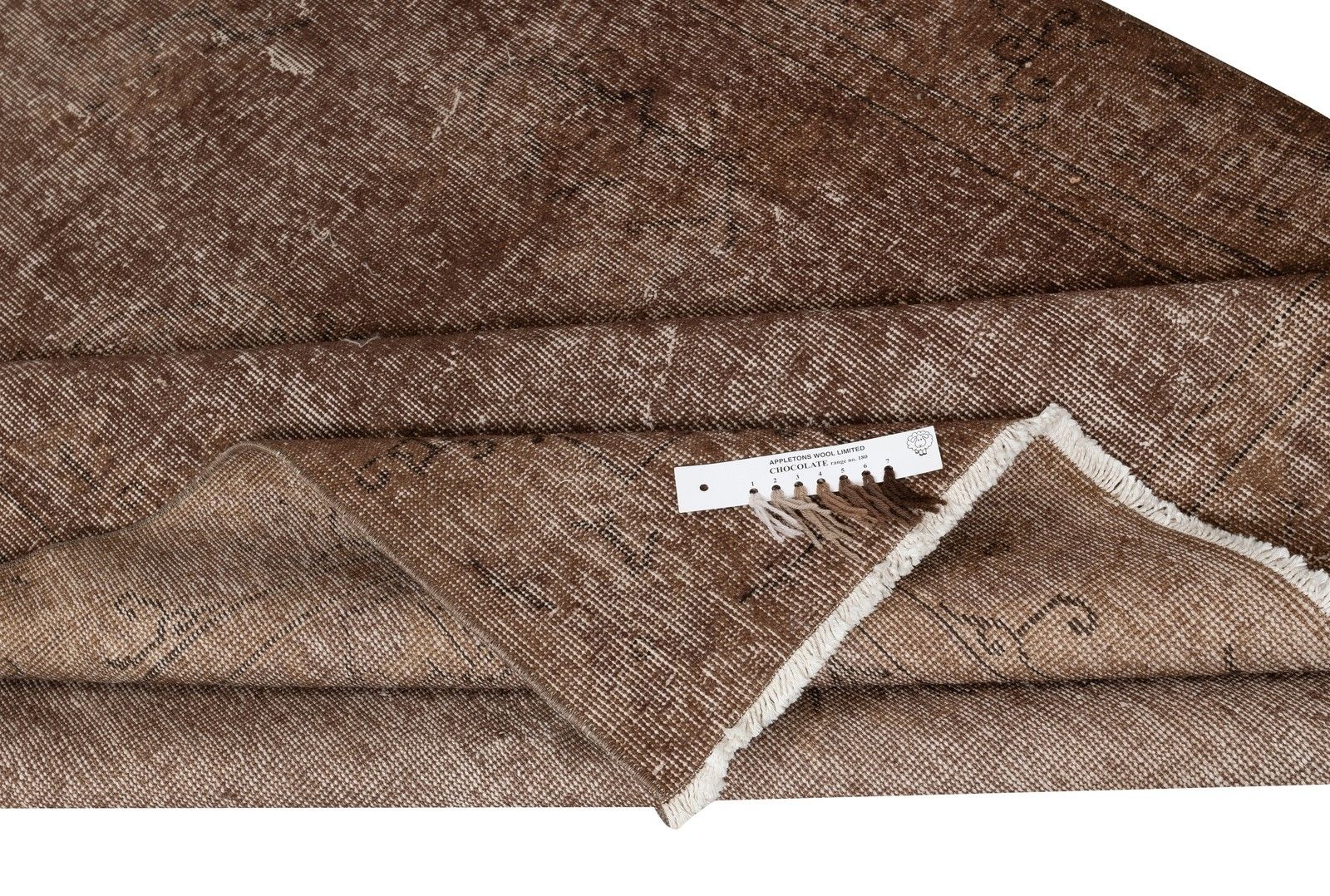5.4x8.4 Ft Overdyed Brown Rug. Handmade Turkish Vintage Area Rug For Living Room photo for sale