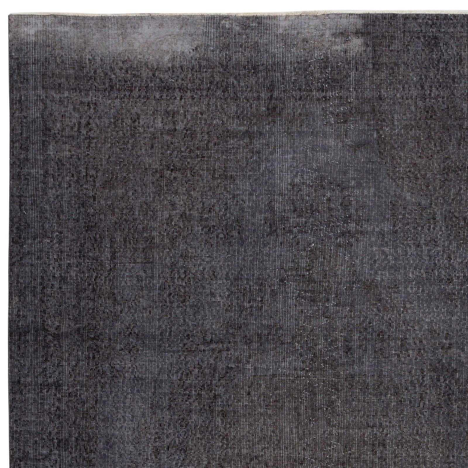 6.5x10.5 Ft Gray Overdyed Vintage Rug For Modern Interior. Handknotted In Turkey photo 710.0