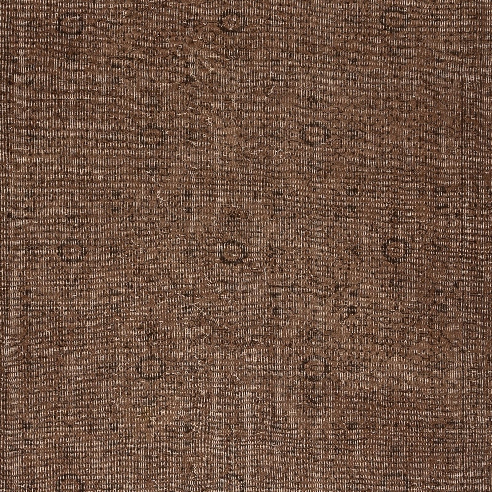 6.2x10 Ft Brown Overdyed Handmade Rug. Vintage Turkish Area Rug For Living Room photo Textiles