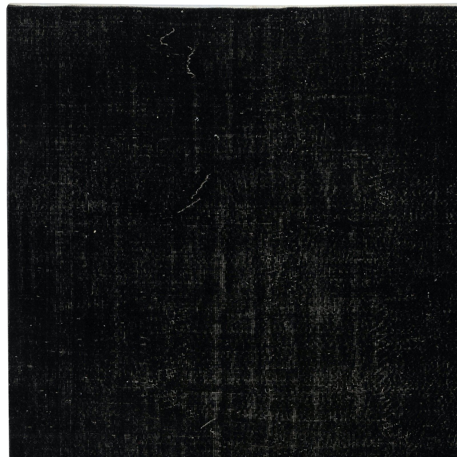 6x9.5 Ft Plain Black Overdyed Area Rug, Handknotted And Handwoven In Turkey photo 555.0
