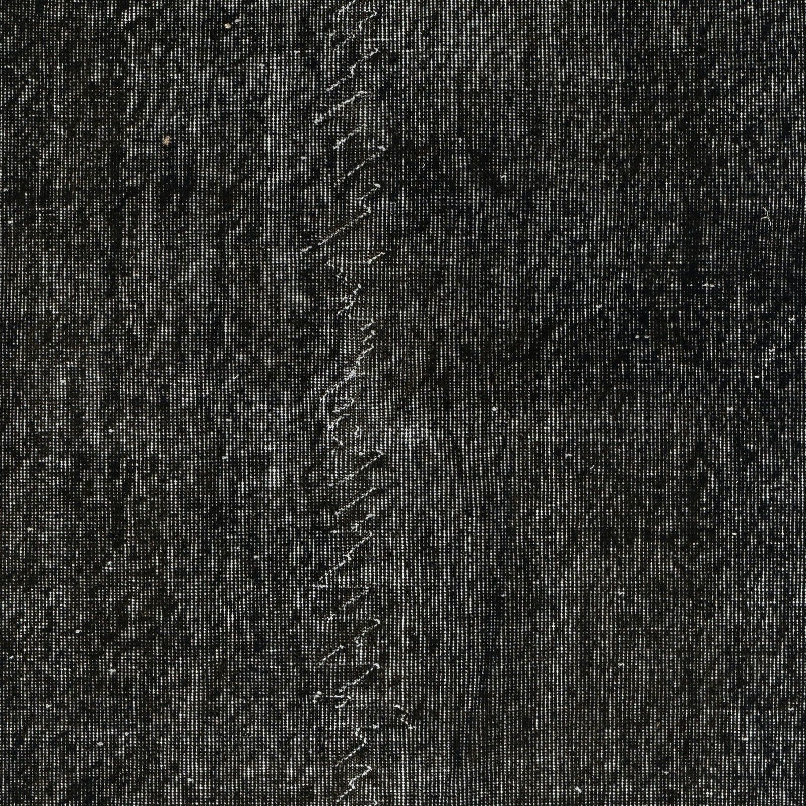 3.8x6.5 Ft Vintage Rug Overdyed In Black For Modern Interior. Handmade In Turkey photo Textiles