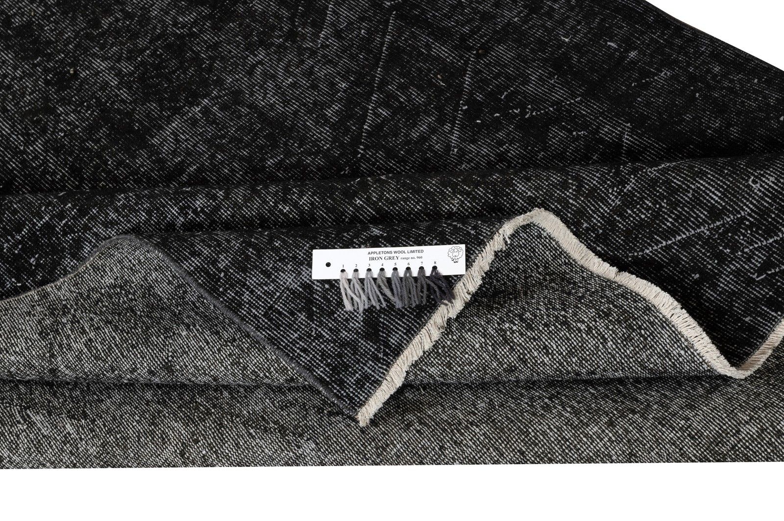 5.5x8.6 Ft Vintage Handmade Turkish Rug Overdyed In Black For Modern Interiors photo for sale