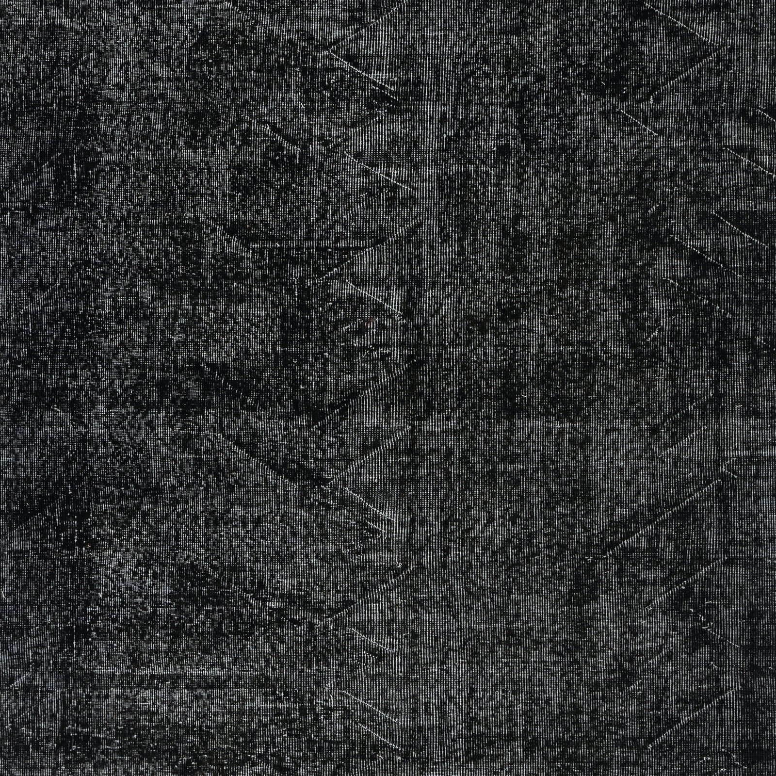 5.5x8.6 Ft Vintage Handmade Turkish Rug Overdyed In Black For Modern Interiors photo Textiles