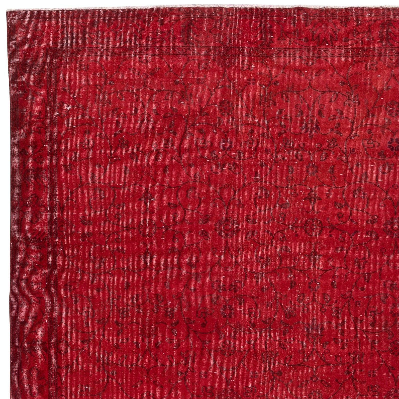 5.3x9.7 Ft Red Handmade Turkish Area Rug For Living Room, Bedroom & Dining Room photo 495.0