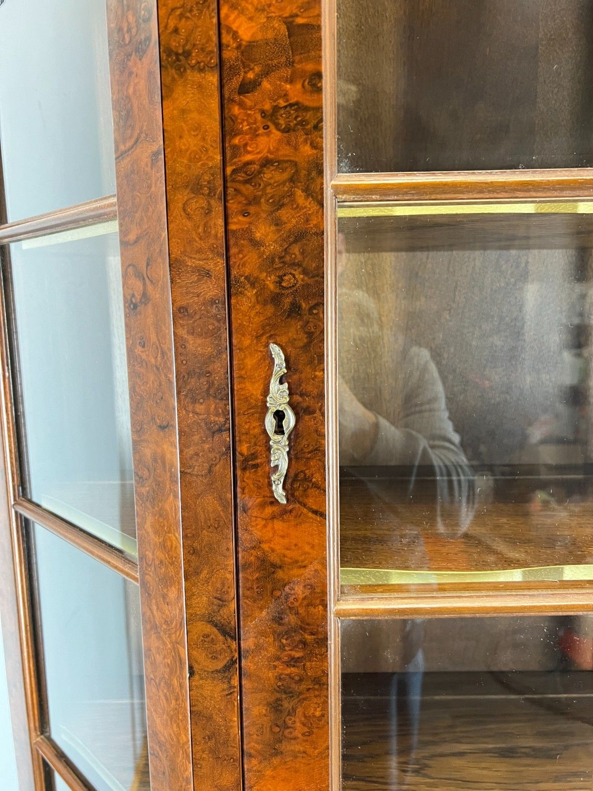 Bookcase Vintage French Carved Glass Doors Sideboard Drawers Cabinet Lot 4490 photo vinterior