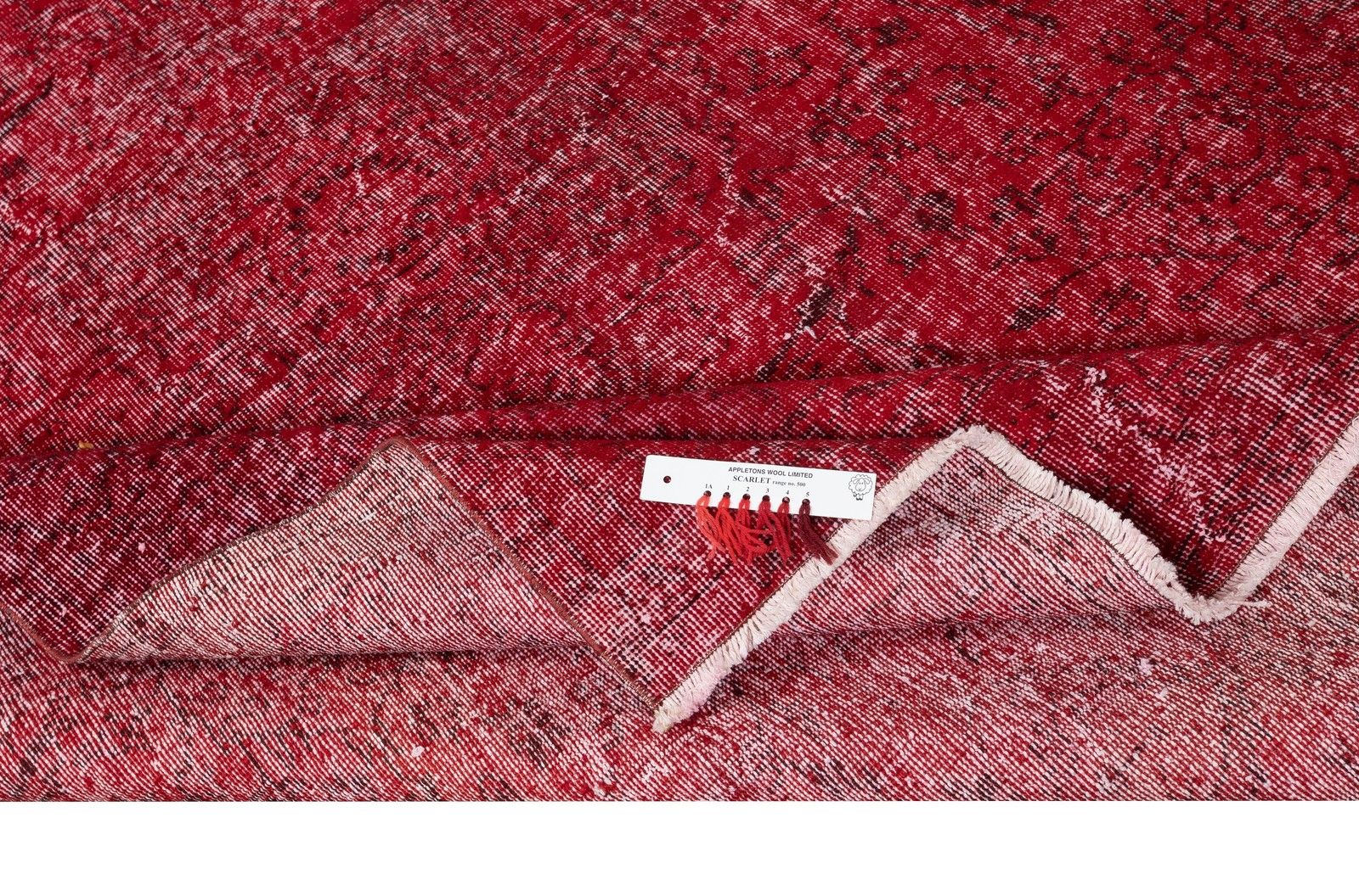 6.4x9.2 Ft Handmade Turkish Wool Rug. Vintage Overdyed Red Rug For Modern Home photo for sale