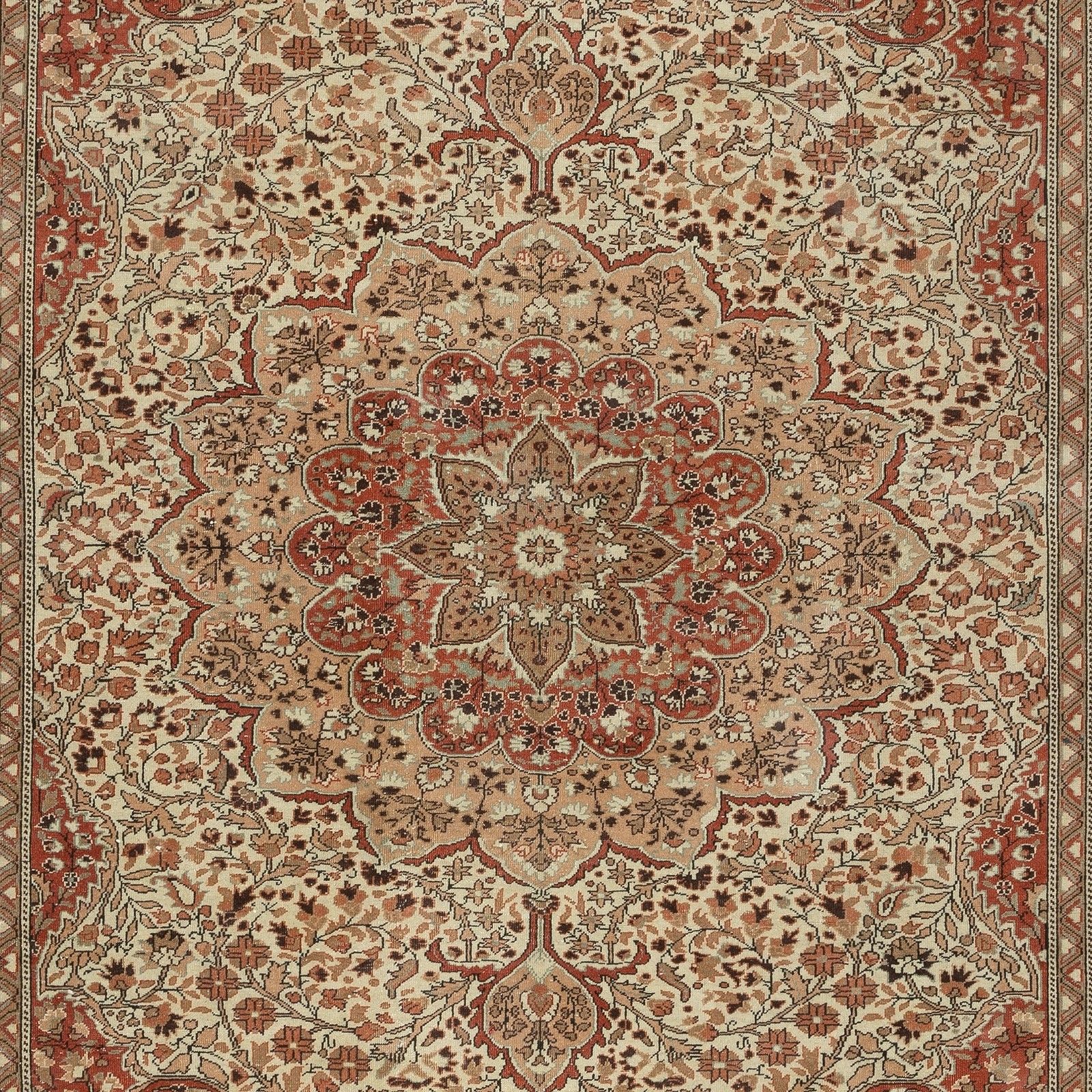 6.6x9.6 Ft Traditional Handmade Turkish Wool Rug With Classic Medallion Design photo Textiles