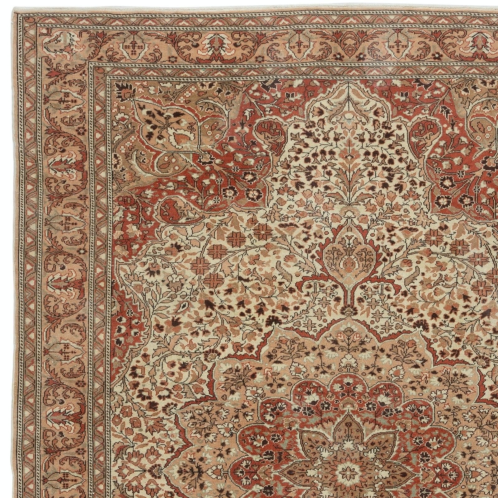 6.6x9.6 Ft Traditional Handmade Turkish Wool Rug With Classic Medallion Design photo 1273.0