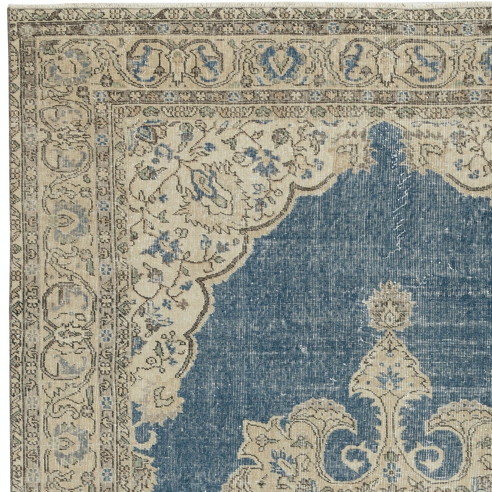 6.7x10 Ft Vintage Turkish Rug. Handknotted Wool Area Carpet With Medallion Motif photo 752.0
