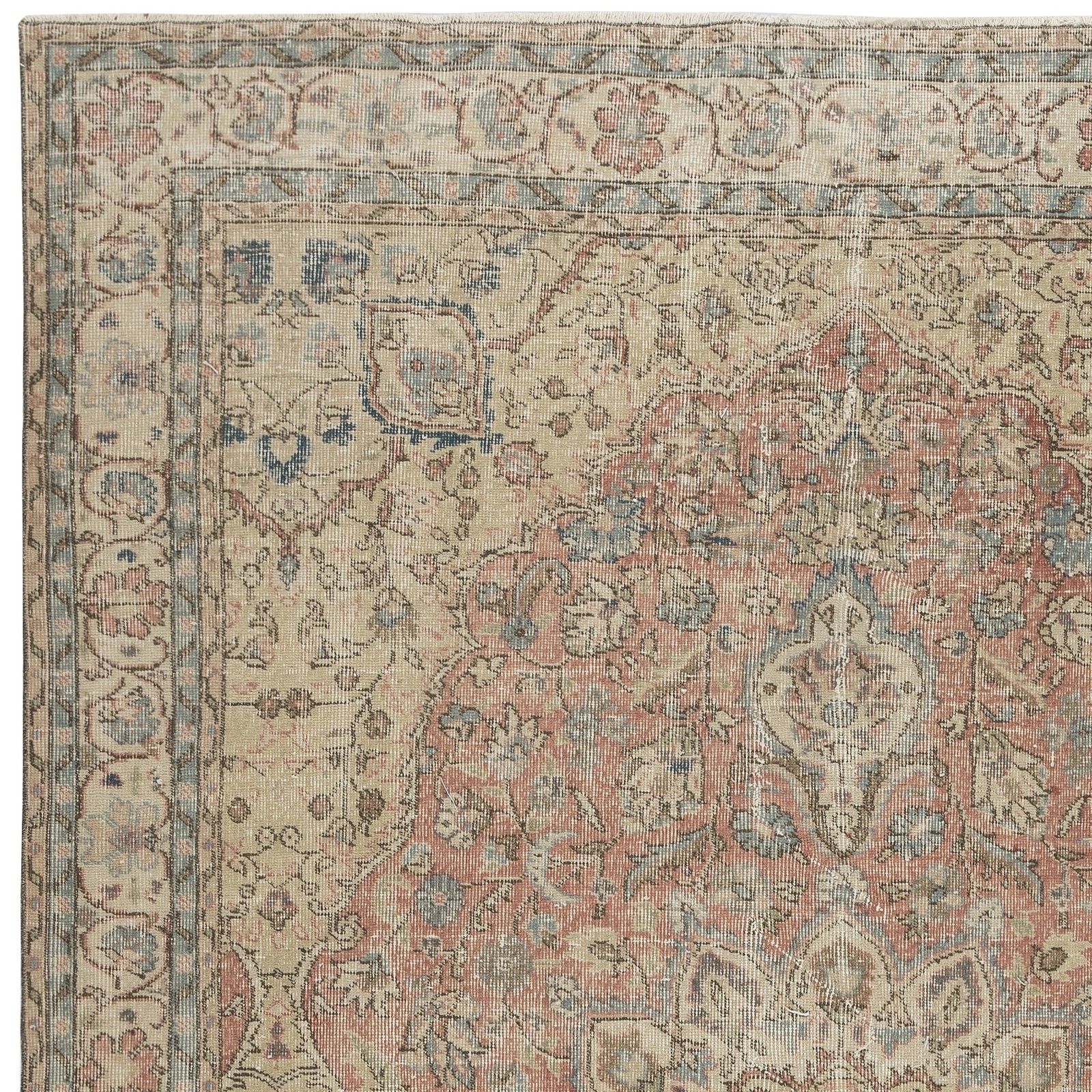 6.8x10.4 Ft Vintage Turkish Area Rug. Hand Knotted Carpet With Medallion Design photo 805.0