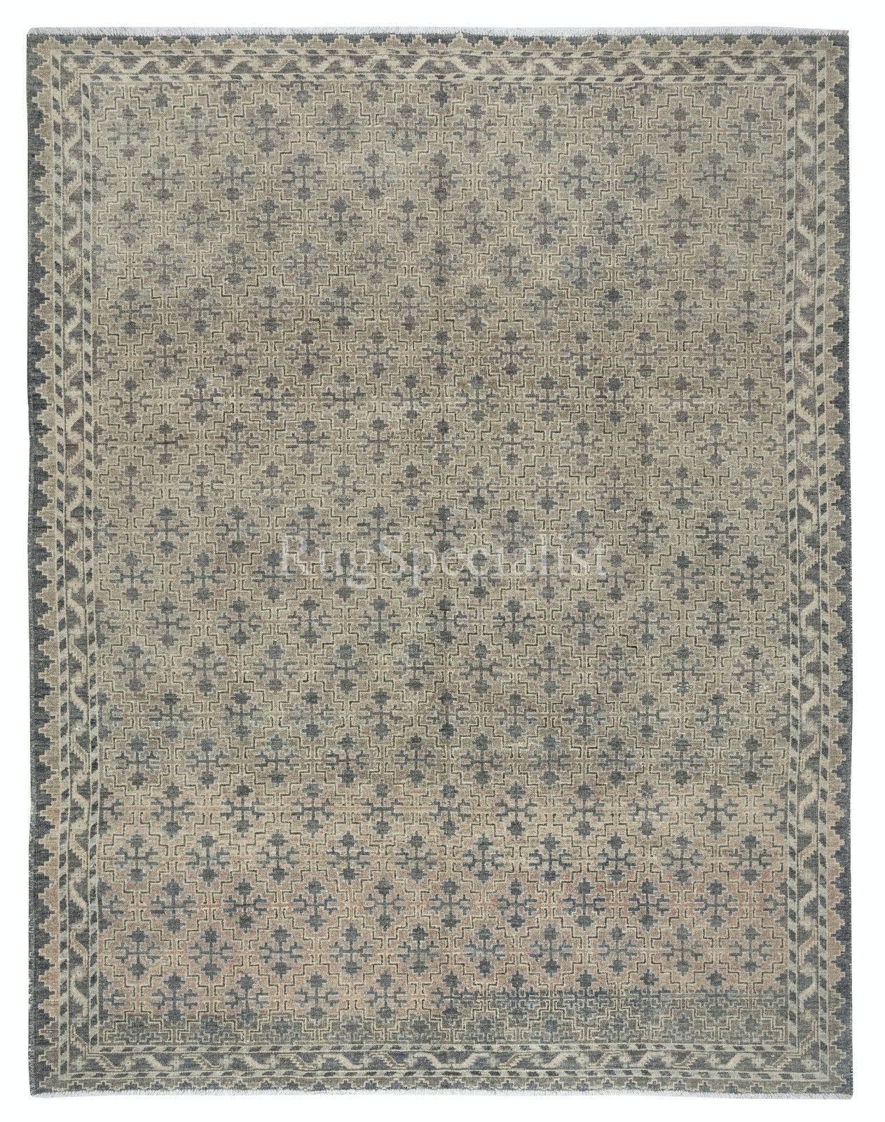 9.2x11.7 Ft Handmade Turkish Area Rug. Handmade Wool Carpet For Living Room