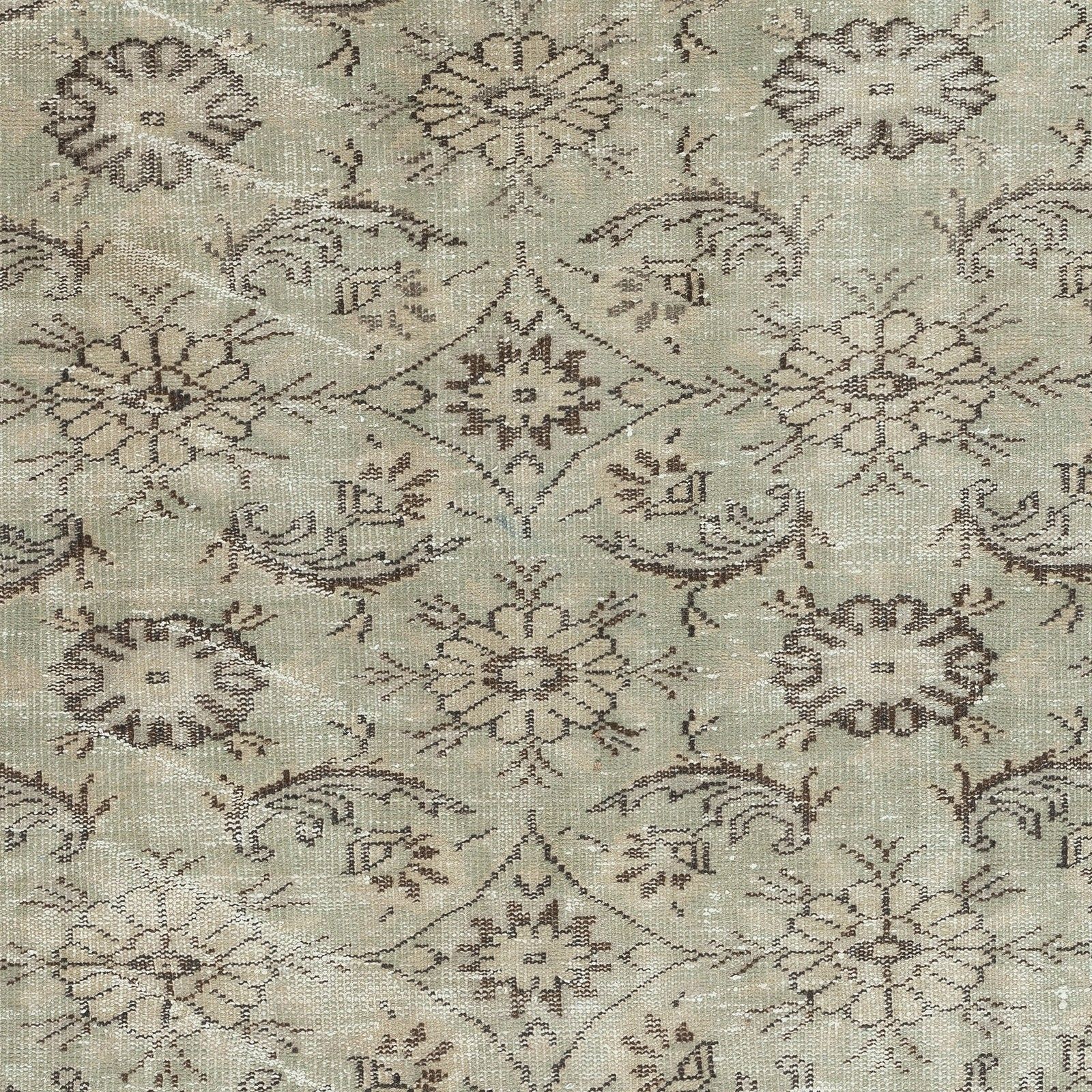 4.6x8 Ft Hand Knotted Floral Design Turkish Rug For Rustic Farmhouse Interiors photo Textiles