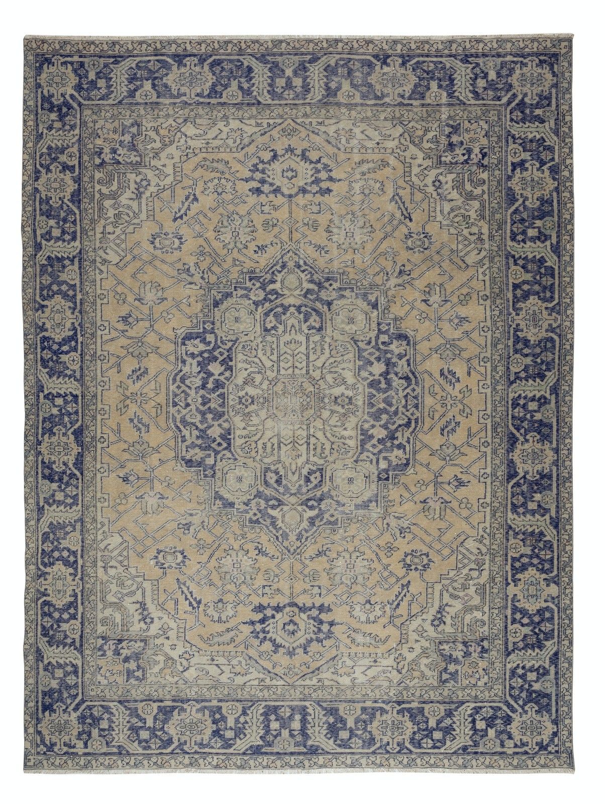 8.5x11.5 Ft One Of A Kind Vintage Handmade Rug For Farmhouse, Country Home Decor