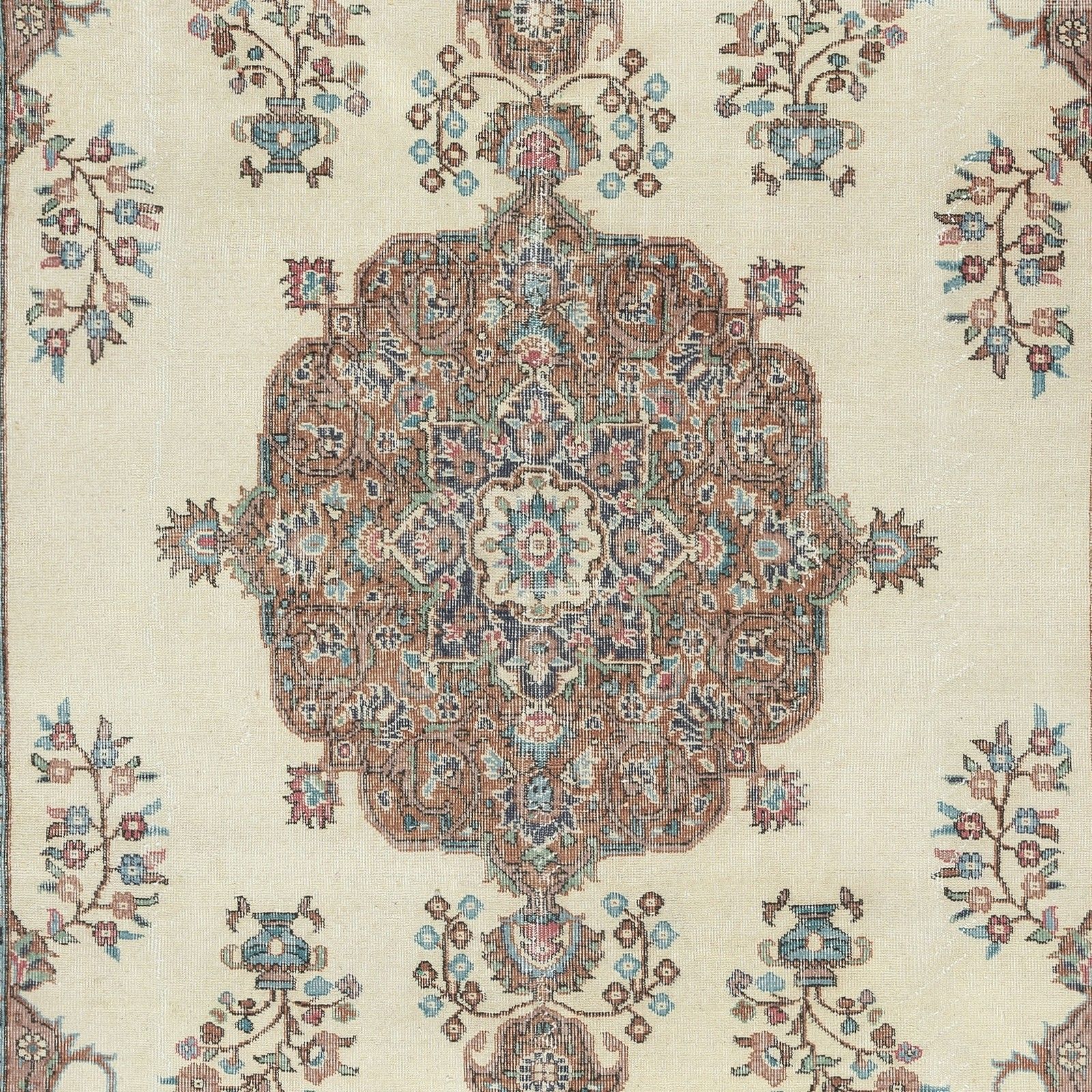 6.4x10.2 Ft Rustic Vintage Handmade Wool Rug For Farmhouse And Cottage Decor photo Textiles