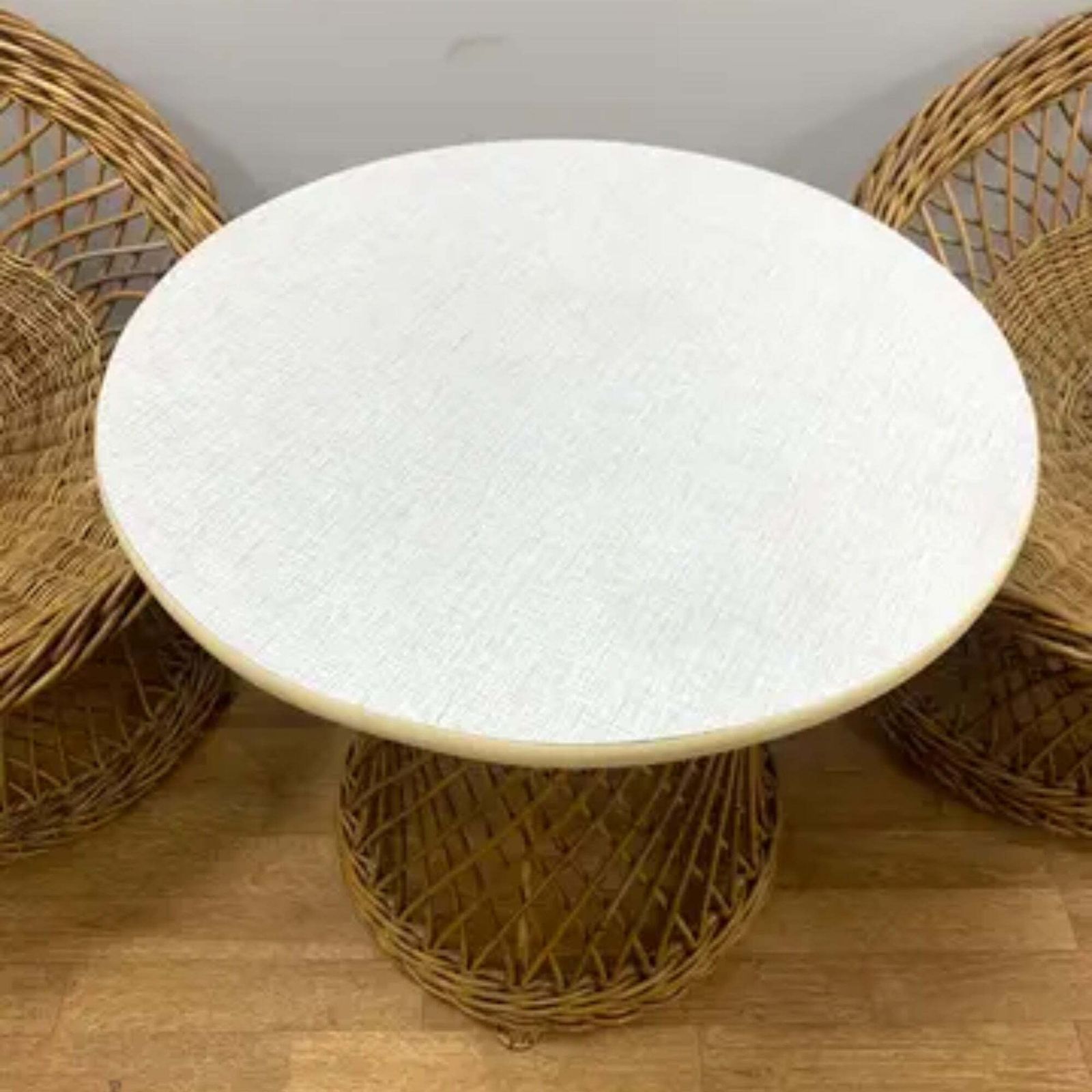 Mid Century Retro Vintage Rattan Armchairs & Table Set, 1960s photo buy