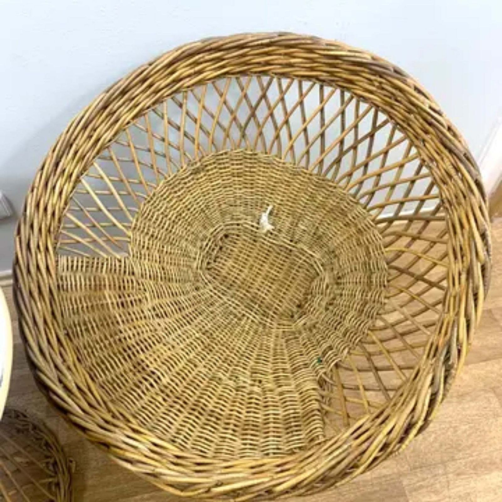 Mid Century Retro Vintage Rattan Armchairs & Table Set, 1960s photo vintage