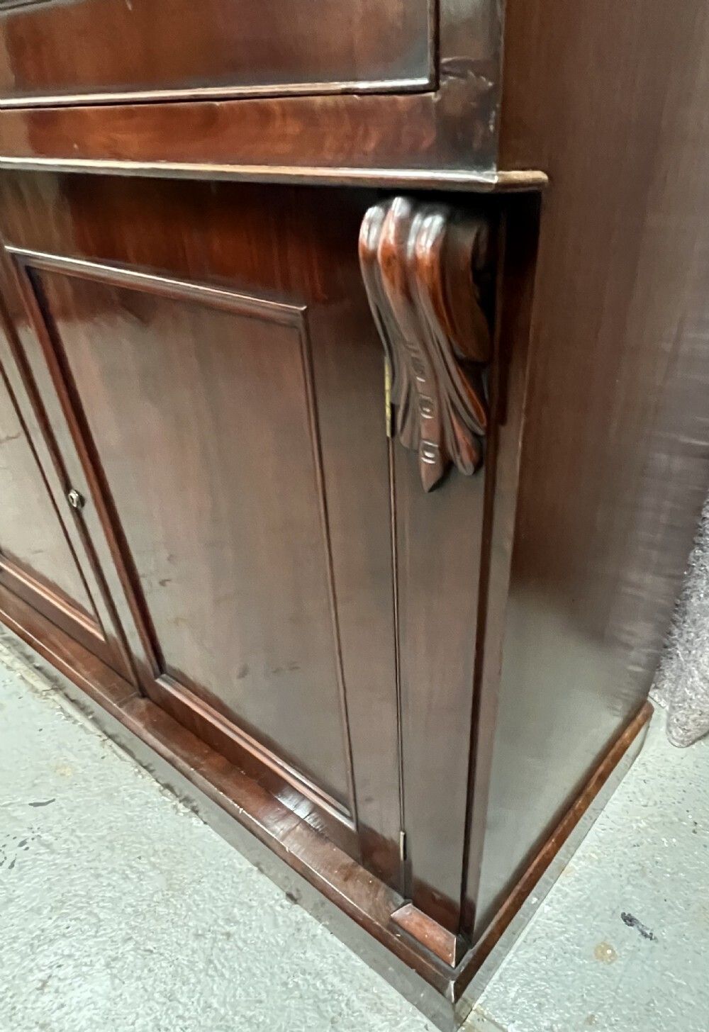 Superb Antique Mahogany Secretaire Bookcase photo vinterior