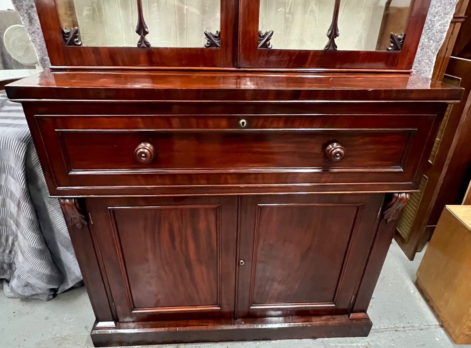 Furniture Superb Antique Mahogany Secretaire Bookcase photo