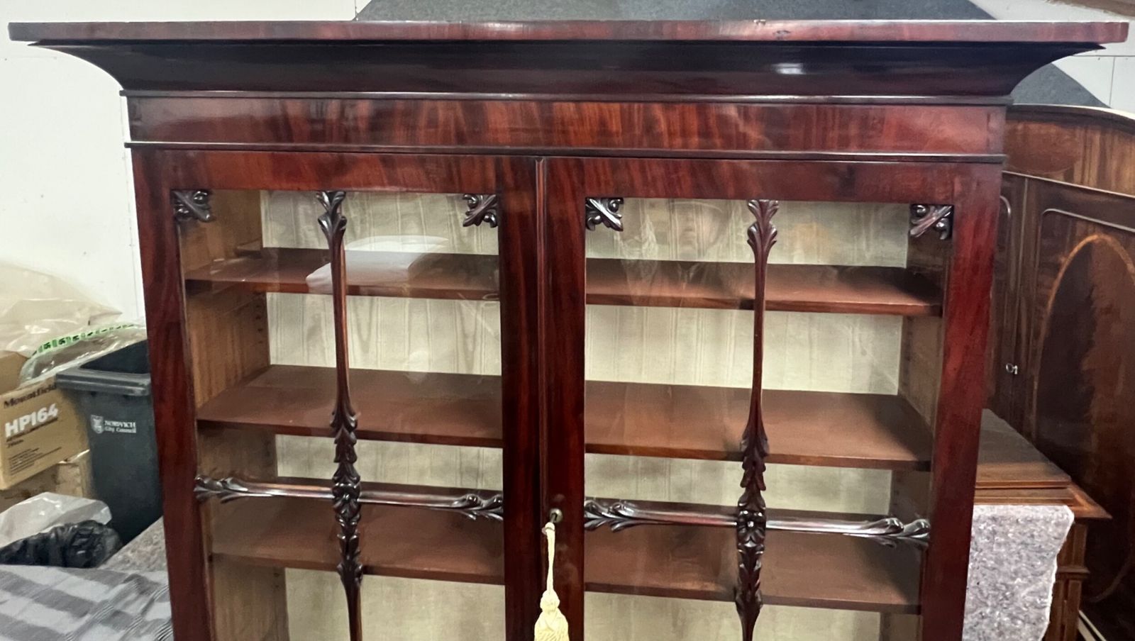photo buy Superb Antique Mahogany Secretaire Bookcase