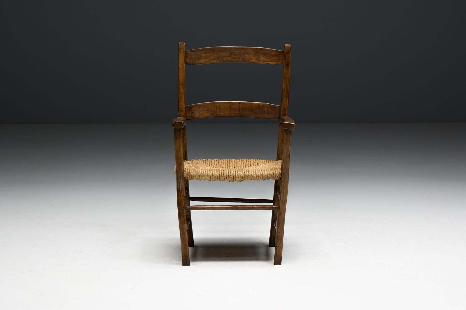 Vernacular Rural Armchair, France, Early 20th Century photo vintage