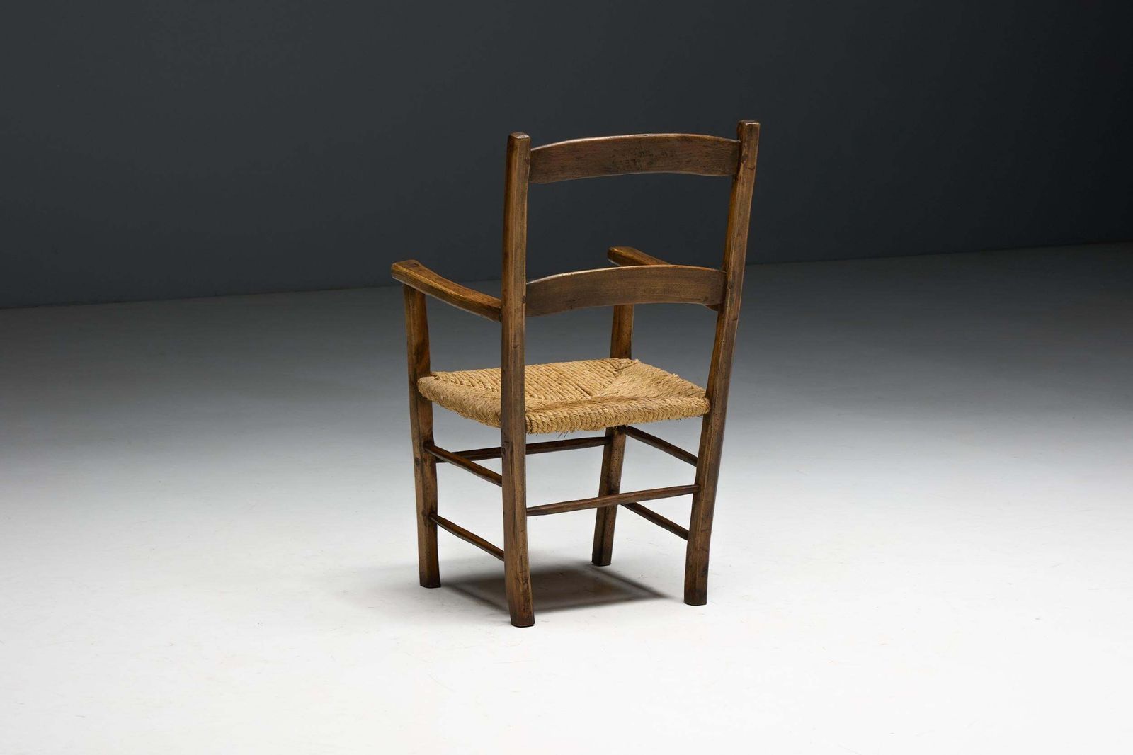 Furniture Vernacular Rural Armchair, France, Early 20th Century photo