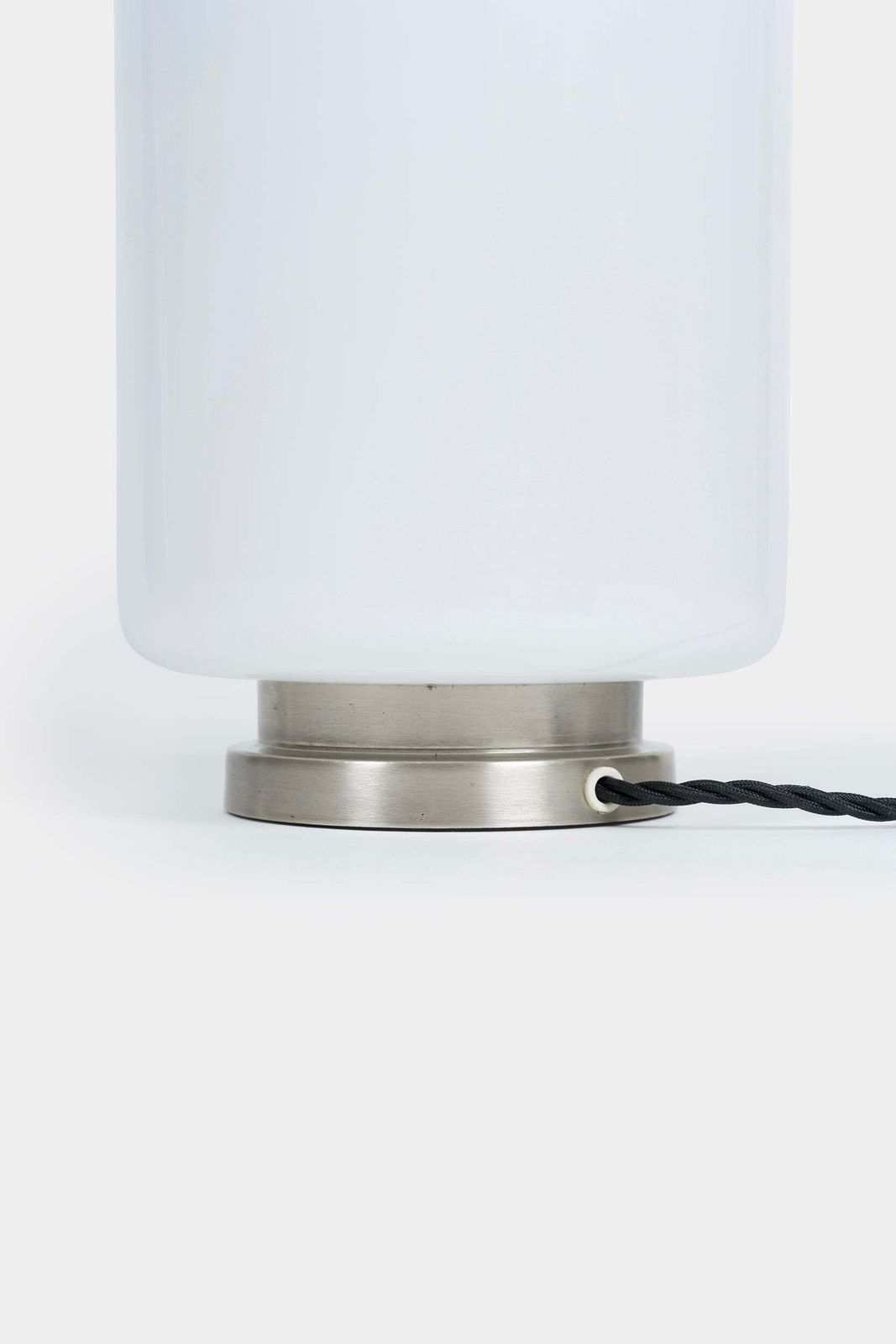 Pia Maria Giudetti, Stilnovo, Glass Nickel Table Lamp, Italy, 60s photo vinterior