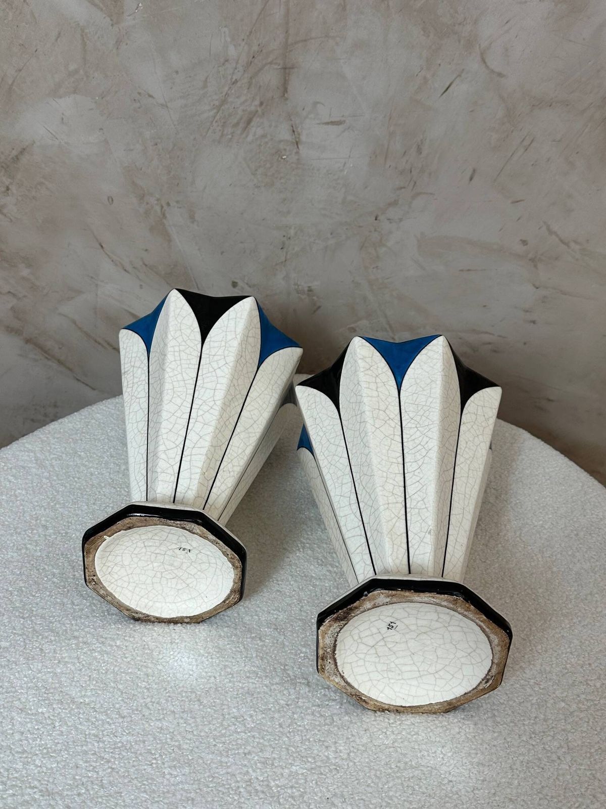 photo furniture Pair Of Longwy Vases, 1920s, Vintage