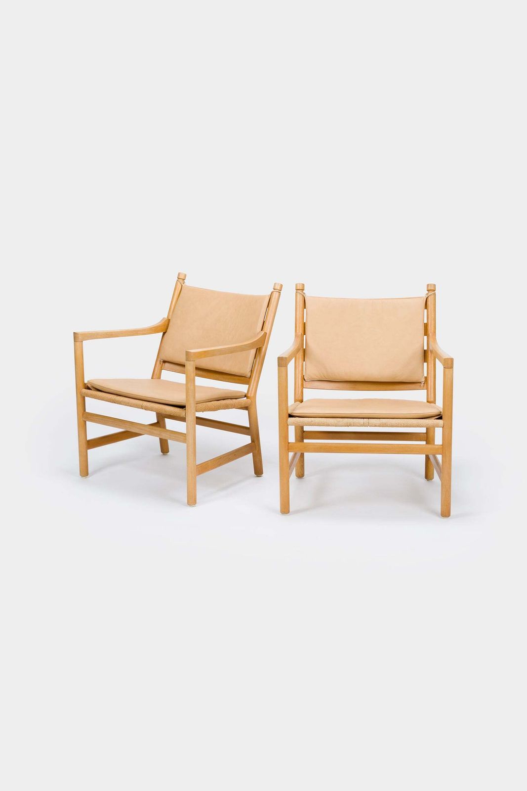 Pair Of Hans J. Wegner, Carl Hansen & Son, Ch44 Easy Chair, Denmark, 60s