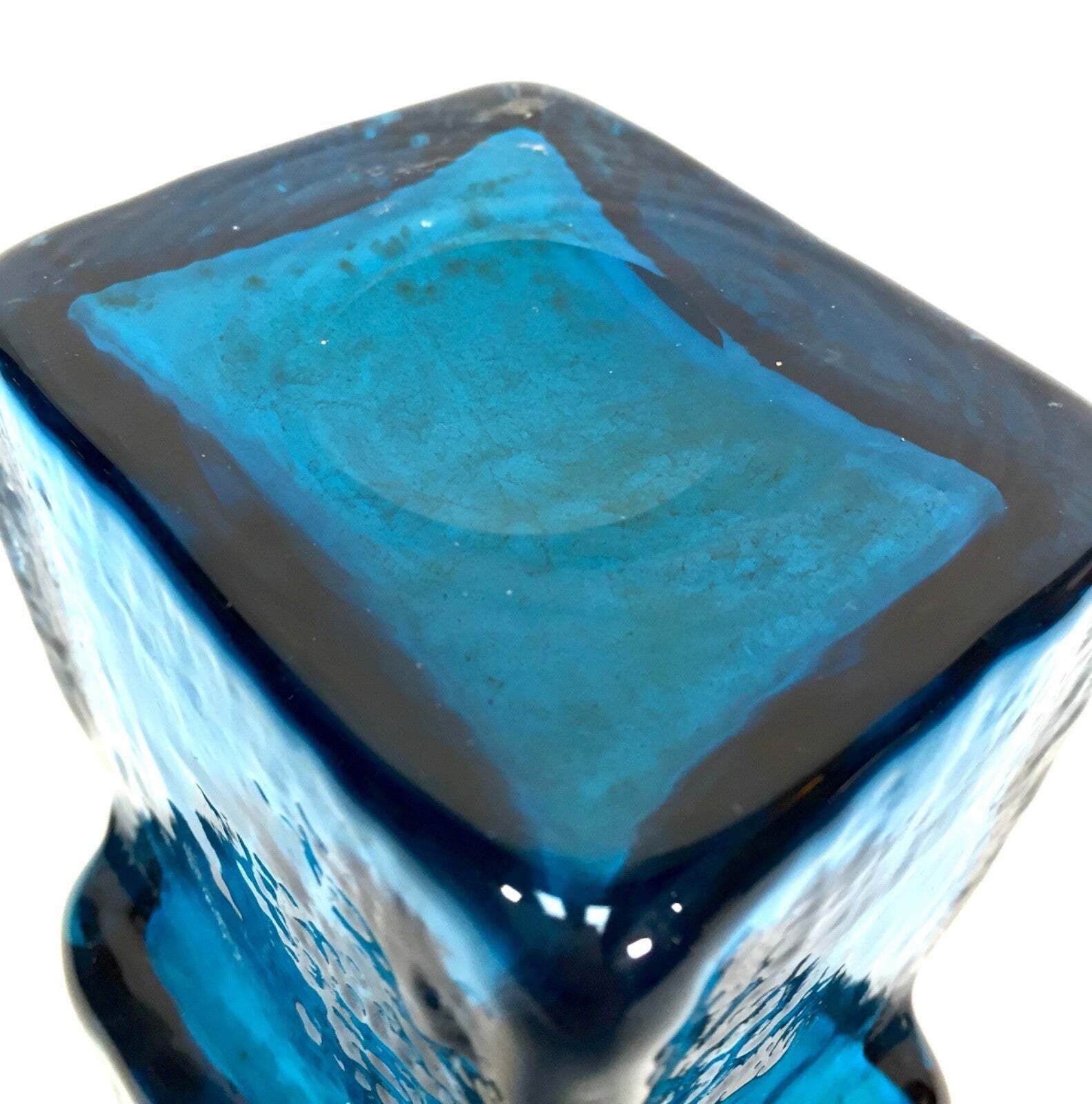 Whitefriars Geoffrey Baxter Drunken Bricklayer Vase In Kingfisher Blue No. 9673 photo buy