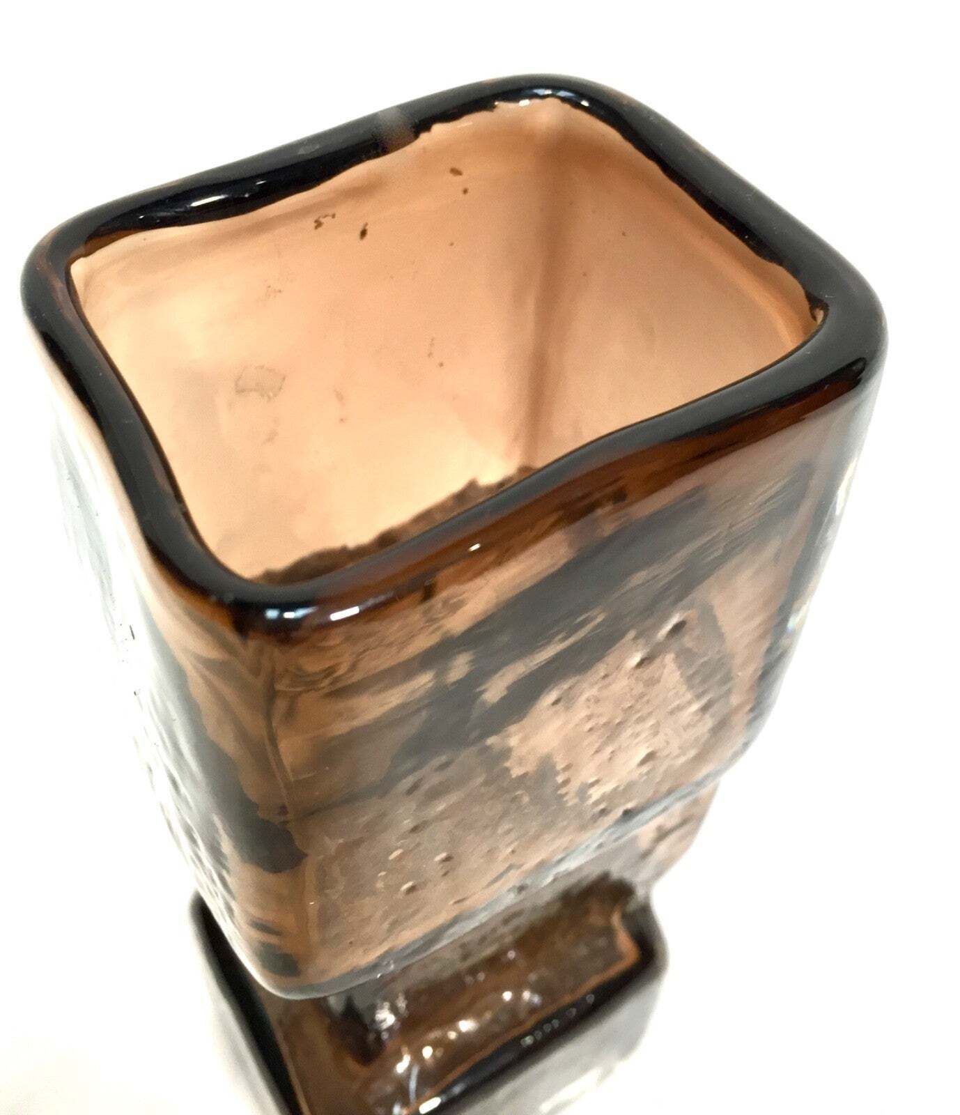 Whitefriars Geoffrey Baxter Drunken Bricklayer Vase In Cinnamon Brown No. 9673 photo 595.0